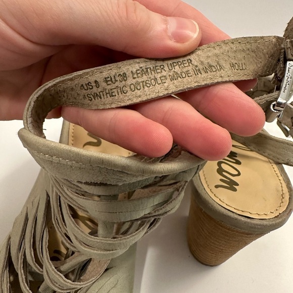 Sam Edelman Holly Slingback Leather Sandal Size 8 - Picture 9 of 12